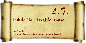 Lukáts Trajánusz névjegykártya